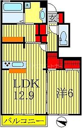 アピオンIII 1階1LDKの間取り