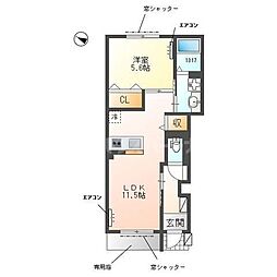 間取図画像 1LDK