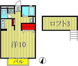 エクセル ワンルームの間取図画像
