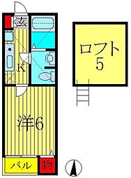 ステージ柏壱番館 1Kの間取図画像