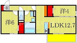 PIECEWOOD2 2LDKの間取図画像