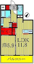 VESTA 1LDKの間取図画像