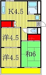 ラコゼット 3Kの間取図画像