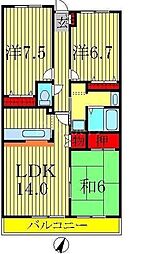 モラダ・アケボノ 3LDKの間取図画像