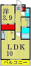 ガナドール 1LDKの間取図画像