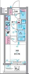 GENOVIA天王台 1Kの間取図画像