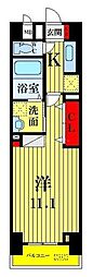 ラピスラズリ 1Kの間取図画像