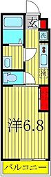 リブリPlumeria柏 1Kの間取図画像