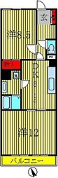 レジデンス・富士 2DKの間取図画像