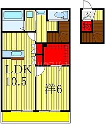 ソシア南柏2 1LDKの間取図画像