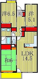 ノブレス南柏 3LDKの間取図画像