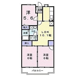 第三パールメゾン増田 3LDKの間取図画像