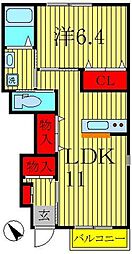 ランシール 1LDKの間取図画像