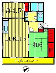 ファミール 2LDKの間取図画像