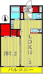 サンシャインコート 1LDKの間取図画像