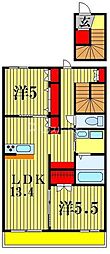 レオーノ 2LDKの間取図画像