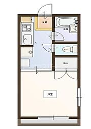 ボナールK 1Kの間取図画像