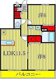 アルファタウン天王台B 2階