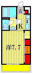 リブリ・エクセル柏 1Kの間取図画像