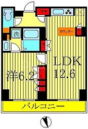 パークアクシス柏の葉 1LDKの間取図画像