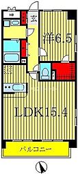 カシワ808タワー 1LDKの間取図画像