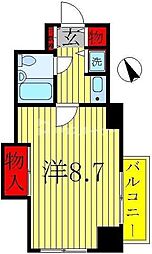 柏共同ビルトーカン柏キャステール 1Kの間取図画像