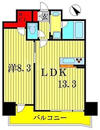 果樹園ST 1LDKの間取図画像