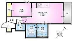 REGALEST HINATA 1LDKの間取図画像