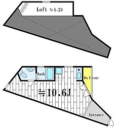 ＳＡＫＡＭＵＲＡ　ＨＯＵＳＥ 3階ワンルームの間取り