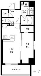 アーバンパーク綾瀬WEST 9階1LDKの間取り