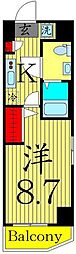 アスール亀有 1階1Kの間取り