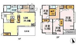 亀有3丁目戸建て 2階4SLDKの間取り