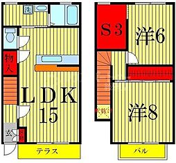 メンバーズヒル一ツ家 1階2LDKの間取り