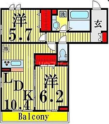 間取図画像 2LDK