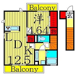 メゾン青井 1LDKの間取図画像