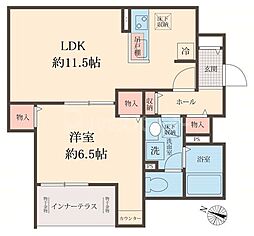 スマイル K 1LDKの間取図画像