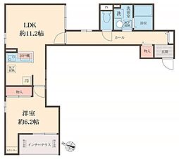 スマイル K 1LDKの間取図画像