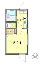 (仮称)リブ南花畑3丁目 1Kの間取図画像