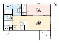 robot home 北綾瀬 1LDKの間取図画像