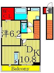 グランベル 1LDKの間取図画像