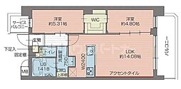 プレジオ北綾瀬ASIAN 2LDKの間取図画像