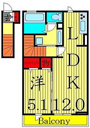 グランベル 1LDKの間取図画像