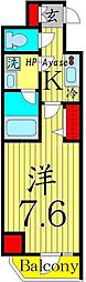 グランカーサ綾瀬 1Kの間取図画像