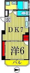 ときわハイツ 1DKの間取図画像