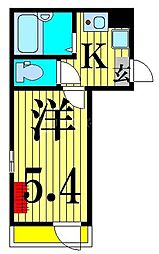 ノーザンロード綾瀬 1Kの間取図画像