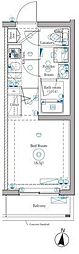 dips綾瀬 1Kの間取図画像
