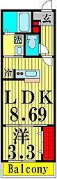 クレストリーズ 1LDKの間取図画像