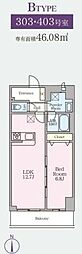 アーバンチェーン亀有 1LDKの間取図画像