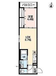 robot home 青井 1LDKの間取図画像