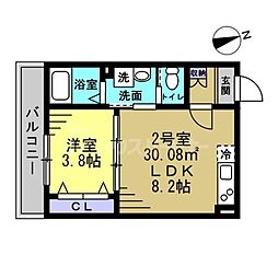 LupinusV 1LDKの間取図画像